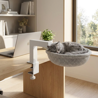 Yangyangpet Lit pour chat de bureau mural en carton solide avec fenêtre, GRS personnalisé, luxe, apaisant et durable