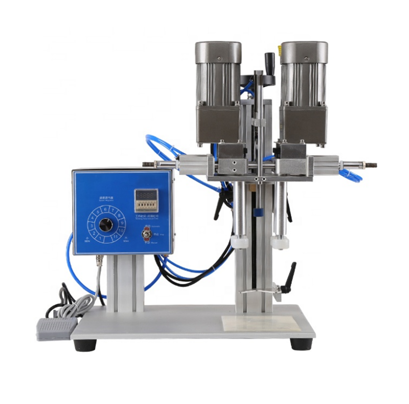 Полуавтоматическая компактная машина для запечатывания крышек стеклянных бутылок, портативная машина для запечатывания крышек пластиковых стеклянных бутылок с одной головкой