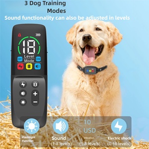 Collar de entrenamiento eléctrico para perros y mascotas con tapón de ladridos inteligente ajustable a prueba de agua remoto de alta calidad para varios perros - Product Image 5