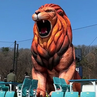 Modelo Inflable Realista de León, Producto Publicitario Inflable Personalizado para Decoración de Escenarios, Festivales de Música
