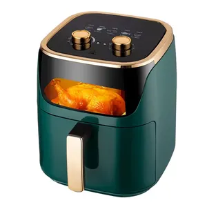 Frites de poulet frites de cuisine cuisson rapide vert foncé couleur personnalisée Logo de marque Friteuse à air profonde sans huile Big Molde Silicona Air Fryer