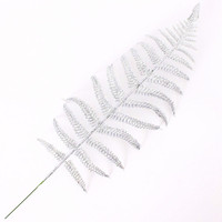 Meistverkaufte 42cm Europäische Weihnachtsdekoration Glitzernde Kunststoff-Girlande Künstliche Persische Blatt-Dekoration