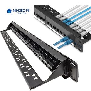 CAT6 Fibre Optique <span class=keywords><strong>RJ45</strong></span> 48 Panneau <span class=keywords><strong>de</strong></span> Brassage 24 Port Cat6 UTP STP ODF Cadre <span class=keywords><strong>de</strong></span> Distribution Rack Cabinet Keystone Module - Product Image 2