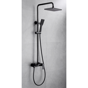 Ensemble de <span class=keywords><strong>douche</strong></span> de salle de bain carré système robinet mitigeur ensembles cuivre mural acier inoxydable robinet de <span class=keywords><strong>douche</strong></span> coulissant - Product Image 6