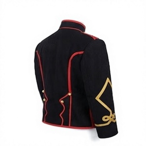 Tunique en laine pour homme, veste brodée, blazer uniforme réversible, respirant, coupe-vent, style vintage - Product Image 4