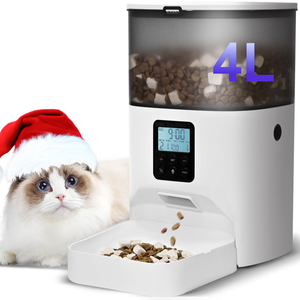 OEM Automatic Pet Feeder Stainless Steel Dog/Cat Bowl Adjustable Plastic Food Separator 4L Water Dispenser Modern - Product Image 1