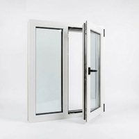 Fenêtre à battant en PVC imperméable, double vitrage insonorisé, haute efficacité énergétique, dimensions personnalisées, verrouillage multipoints pour maison