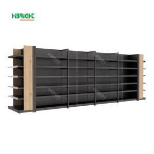 Heavy Duty <strong>Double</strong>-<strong>Sided</strong> Metal Steel Gondola <strong>Shelving</strong> System for Supermarkets and Grocery Stores for Shop Racks - Product Image 1