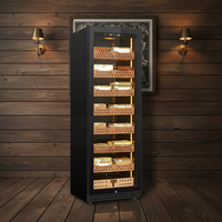 Humidor Électrique en Bois de Cèdre avec Capacité de 420L, Contrôle par Application, pour Stockage Domestique