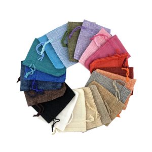 Khuyến mại đay vải bố hessian Quà Tặng ủng hộ đám cưới cho xà phòng đồ trang sức giáng sinh cà phê chùm bao dây rút Pouch abaca đay Túi - Product Image 4