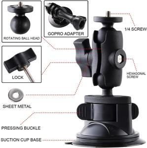 Soporte Universal para teléfono con ventosa para parabrisas de coche 360, soporte para cámara para <span class=keywords><strong>GoPro</strong></span> <span class=keywords><strong>Hero</strong></span> 13 12 Black <span class=keywords><strong>11</strong></span> <span class=keywords><strong>Mini</strong></span> 10 9 8 7 6 5 4 Insta360 X3 - Product Image 6