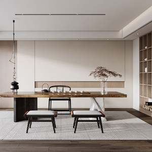 Juego de Mesas de Madera Personalizables y Muebles de Sala de Estar, Incluye Almacenamiento de Pared para el Área de Descanso, Muebles para Toda la Casa - Product Image 5