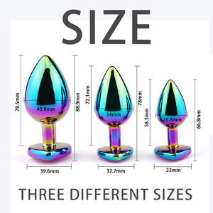 سدادة شرجية معدنية ملونة من SEXBAY الأكثر مبيعًا بثلاثة أحجام مختلفة للرجال والنساء - Product Image 5