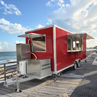 Remorque alimentaire de style haut de gamme avec carrosserie en aluminium, bar mobile de luxe et unité de restauration pour hôtels et complexes hôteliers