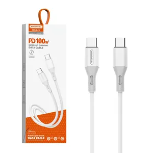 [Somostel kabel] BJ10 60W/100W untuk iPhone cairan anti-noda silikon Tipe C pengisian cepat Data ponsel kabel untuk iPhone