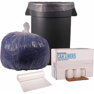 Bolsas de Basura Domésticas Boardwalk de 33 Galones, Paquete de 10, Polietileno de Baja Densidad de 1.1 Mil, 33 x 39 Pulgadas, Bolsas/Rollo Transparentes para Contenedores de Basura - Product Image 4