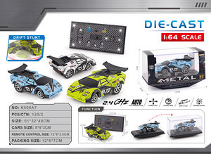 MILI 1:64 alliage RC Mini télécommande de bureau dérive voiture jouet 2.4GHz contrôle vitesse Variable alliage plastique télécommande voiture - Product Image 5