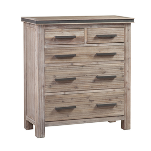 Marca Atlas Tallboy 5 cajones muebles de dormitorio Vintage servicio ODM fábrica vietnamita precio competitivo sala de estar - Product Image 1