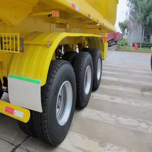 Semi-remorque benne basculante arrière 3 essieux 60 tonnes en acier avec benne en U, fabriquée en Chine, pour tracteur - Product Image 6