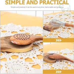 Heat Resistant Acacia Wood Kitchen Scoop Holder Storage Tray Cutlery Utensil Countertop Organizer Spoon Stand - Product Image 6