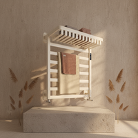 Sèche-serviettes électrique double intelligent à commande vocale avec stérilisation UVC, purification de l'air et insert d'aromathérapie