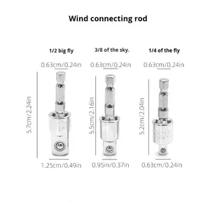 Adaptor Soket Universal <span class=keywords><strong>Joint</strong></span> Extension Bar Logam Fleksibel Shaft <span class=keywords><strong>1</strong></span>/4 <span class=keywords><strong>3</strong></span>/8 <span class=keywords><strong>1</strong></span>/<span class=keywords><strong>2</strong></span> Drive Bor Impact Driver Alat Mekanik - Product Image 4