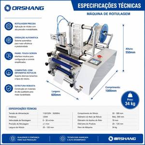 Machine de Rotulage Semi-Automatique pour <span class=keywords><strong>Bouteilles</strong></span> Rondes 3ml-500ml 20-40ppm - Product Image 3