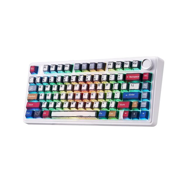 OEM ODM F75 Wireless Mechanical Keyboard Creamy Sound Keyboard with RGB Backlit Hot Swappable 81 Keys 75 Layout Gaming Keyboard
