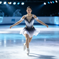 Robe de patinage artistique élégante ombrée noir et blanc, dos découpé en maille avec strass, costume de compétition de patinage sur glace, personnalisable OEM ODM