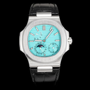 Reloj de Pulsera Mecánico Automático para Hombre 2026, Esfera Negra Texturizada, Correa de Cuero de Cocodrilo Genuino, Reloj Cronógrafo Multifuncional - Product Image 2