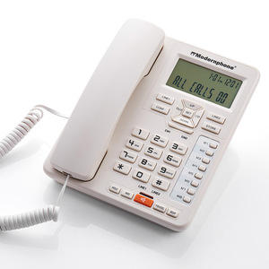Téléphone analogique à deux lignes avec identification de l'appelant, téléphone filaire professionnel, téléphone de bureau à domicile, téléphone d'hôtel - Product Image 1