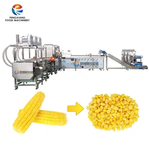 Línea de producción de congelación, equipo de procesamiento de granos de maíz dulce congelados de alta calidad