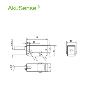 24V cảm biến quang điện NPN cảm biến ánh sáng 33MS Thời gian đáp ứng tự động thrum-beam cảm biến ánh sáng các nhà sản xuất akusense - Product Image 3