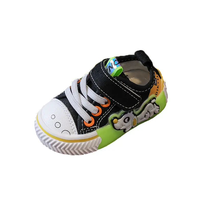 New design cheap cute cartoon kids canvas shoes