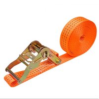 Sangles d'arrimage à cliquet durables de 1,5 pouce en polyester/PE/PP, certifiées CE, avec double crochet en J, résistance à la rupture de 2000 kg