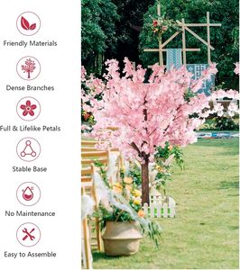 Arbre de cerisier artificiel au prix d'usine, écologique, résistant aux UV, durable, léger, personnalisable, pour extérieur, intérieur, mariage - Product Image 4