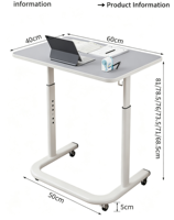 Table de chevet mobile réglable en hauteur, bureau d'étude pour enfants, bureau d'étude sur lit, table d'appoint pour canapé de salon, bureau d'écriture