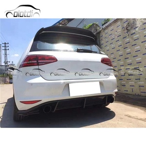 Revozport Style Rear <b>Diffuser</b> Carbon Fiber Rear Bumper Lip for Volkswagen MK7 Golf 7 GTI Rear Splitter - Product Image 4