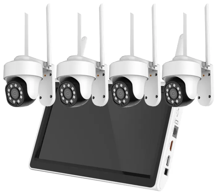 4 Ch Wifi Nvr 10.1 pouces moniteur Tuya Smart CCTV système extérieur IP Wifi caméra