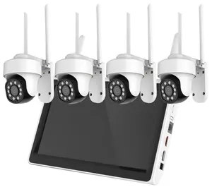 4 Ch Wi-Fi Nvr 10,1 inch монитор Tuya Smart CCTV Открытый система контроля доступа Wi-Fi ip-камеры