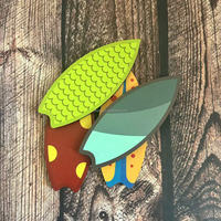 Décoration murale en bois découpée au laser, ensemble de panneaux suspendus en bois sur le thème des tortues marines tropicales hawaïennes pour maison de plage et art mural d'été