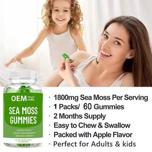 Gommes à mâcher à base d'algues marines irlandaises biologiques et végétaliennes, multivitamines, régime alimentaire végétalien, ventre plat, santé, bonbons naturels, complément alimentaire - Product Image 4