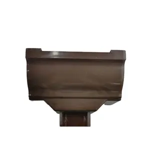 Système d'eau de pluie de bonne qualité 5.2 pouces sortie de goutte de gouttière en PVC de couleur marron