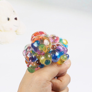New Children's Toy Colorful Bead Grape <b>Ball</b> Vent <b>Squeeze</b> Decompression Toys Stress Relief Mesh Squishy <b>Ball</b> - Product Image 3
