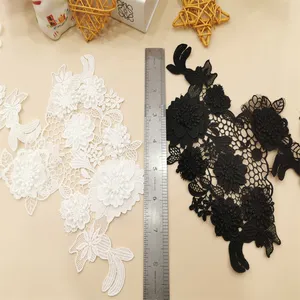 New 3D Flower Inlaid Lace Accessories Patch Embroidery Inlaid Wedding Lace Decoration Women's Dress Lace Decoration