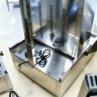 Machine à shawarma électrique automatique en acier inoxydable HELAXEN, moteur robuste, haute productivité 100 kg/h, usage commercial, durable