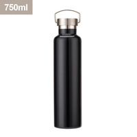 Flacon à vide en acier inoxydable 304 Double couche Bouteille d'eau extérieure de grande capacité Bouteille de sport d'alpinisme 500ml 750ml 1000ml