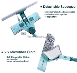 Herramientas de limpieza de ventanas de vidrio de microfibra telescópica profesional tipo U - Product Image 4
