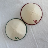 Vente en gros de Kippot/Yarmulke en sergé de coton imprimé personnalisé, écologiques, bonnets religieux juifs, couvre-chefs cérémoniels (tous types)