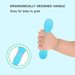 Première étape bébé alimentation bébé cuillère personnalisée en Silicone bavoir cuillère bol produits fournitures bébé cuillère en silicone pour bébé - Product Image 4